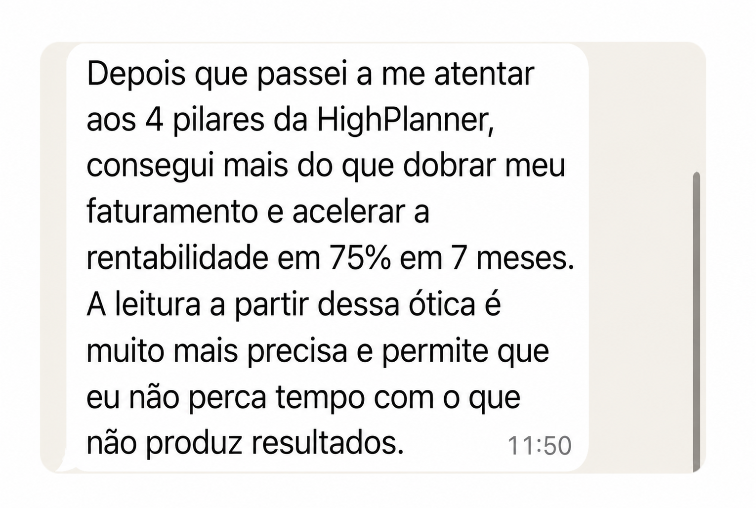 Depoimento de Vagner Rabelo sobre a HighPlanner